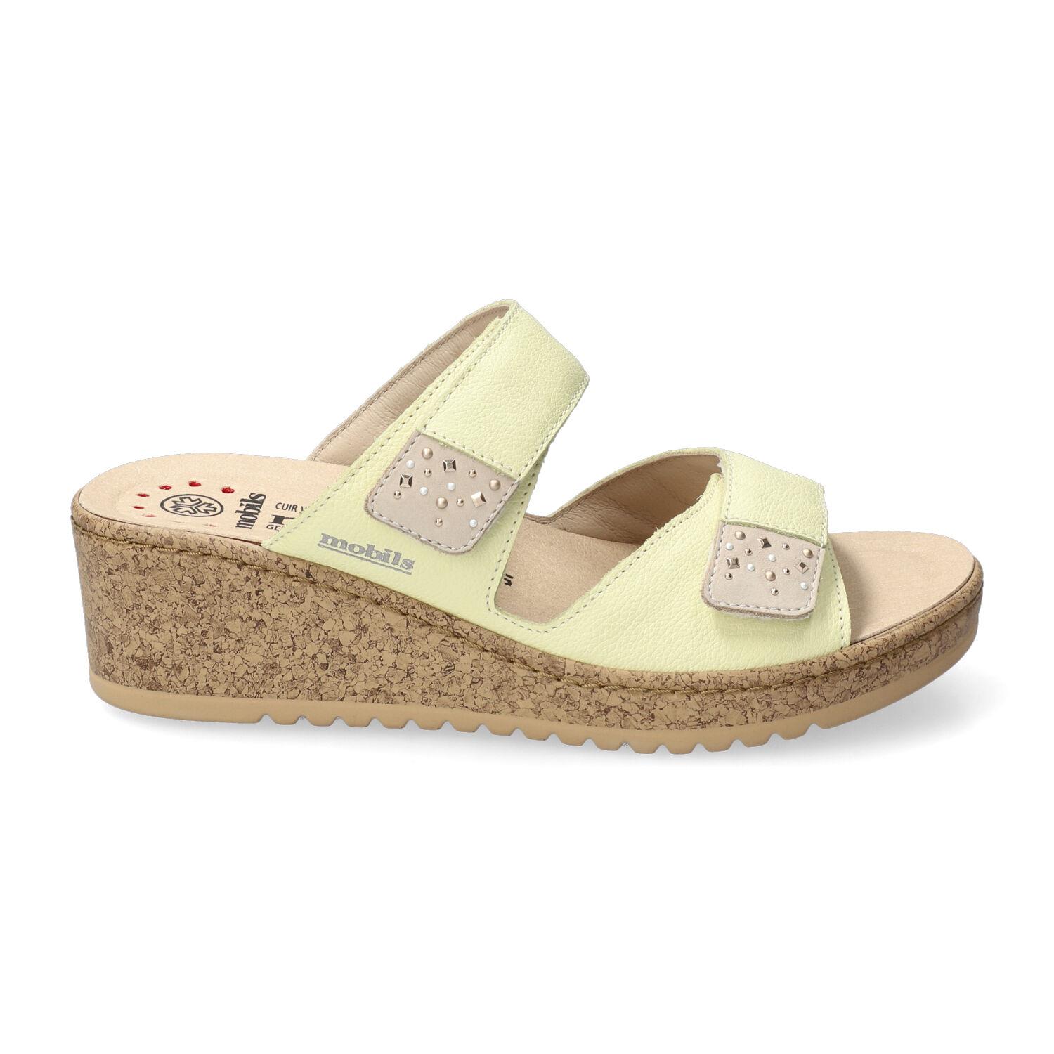 mules femme modèle Navina Jaune - Mephisto